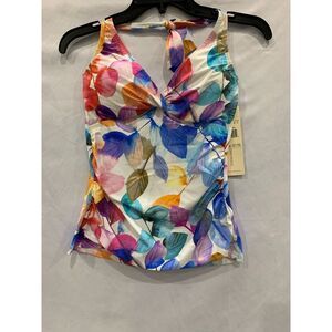 Gottex Halter Underwire Tankini Top Multi